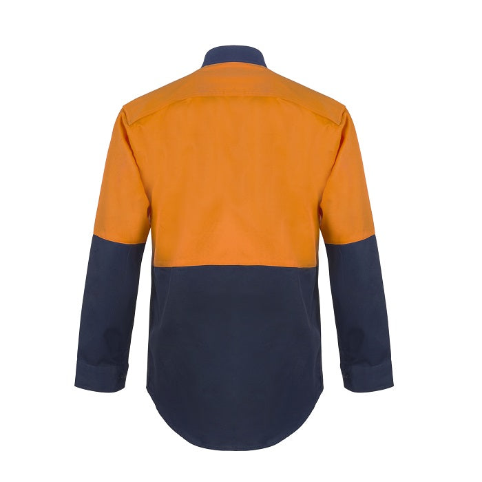 Workcraft WS3022 HiVis Two Tone L/S Cotton Drill Shirt