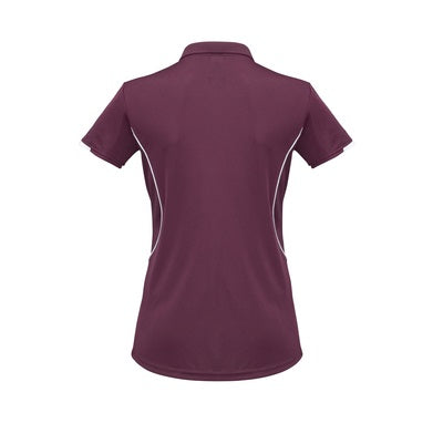 Biz Collection P405LS Razor Ladies Polo Maroon