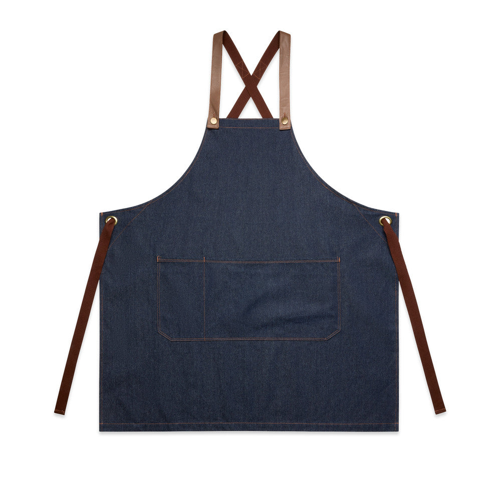 AS Colour 1084 Denim Apron - Indigo - Front View