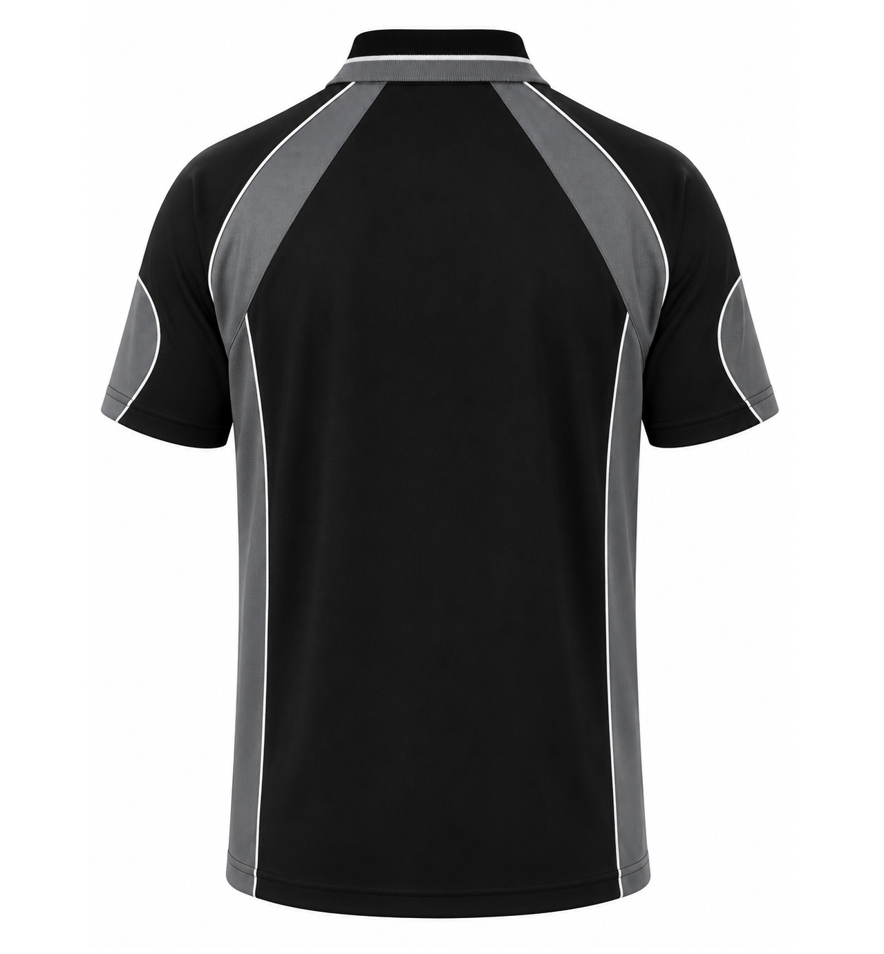 Aussie Pacific N1300 Murray Mens Polo - Black/Ash - Back View