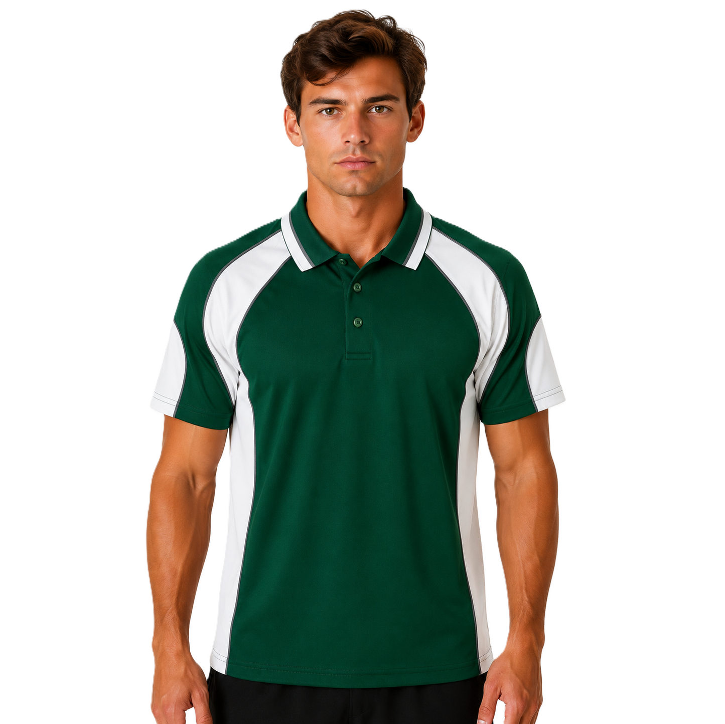 Aussie Pacific N1300 Murray Mens Polo - Bottle Green/White - Lifestyle