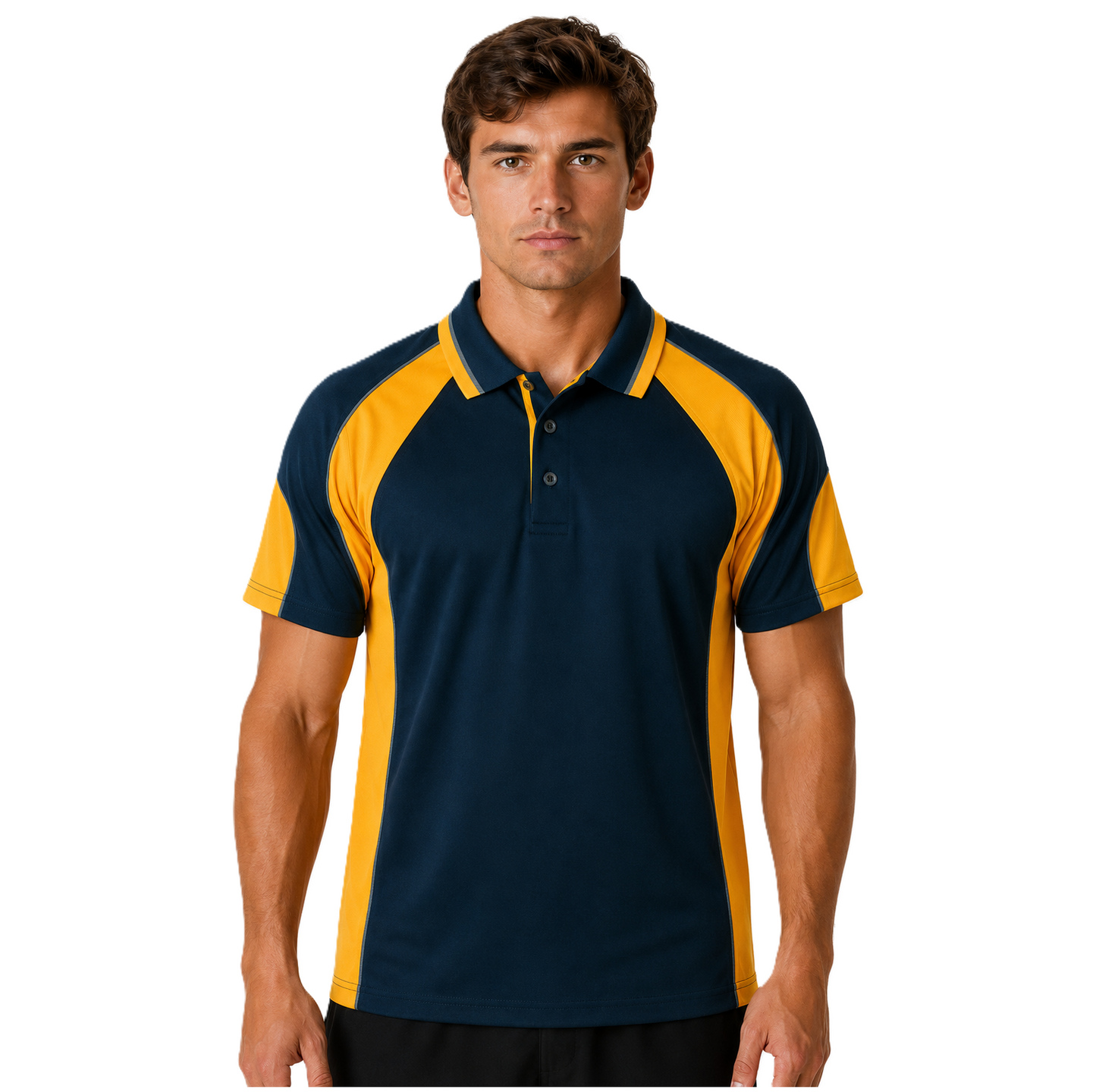 Aussie Pacific N1300 Murray Mens Polo - Navy/Gold - Lifestyle