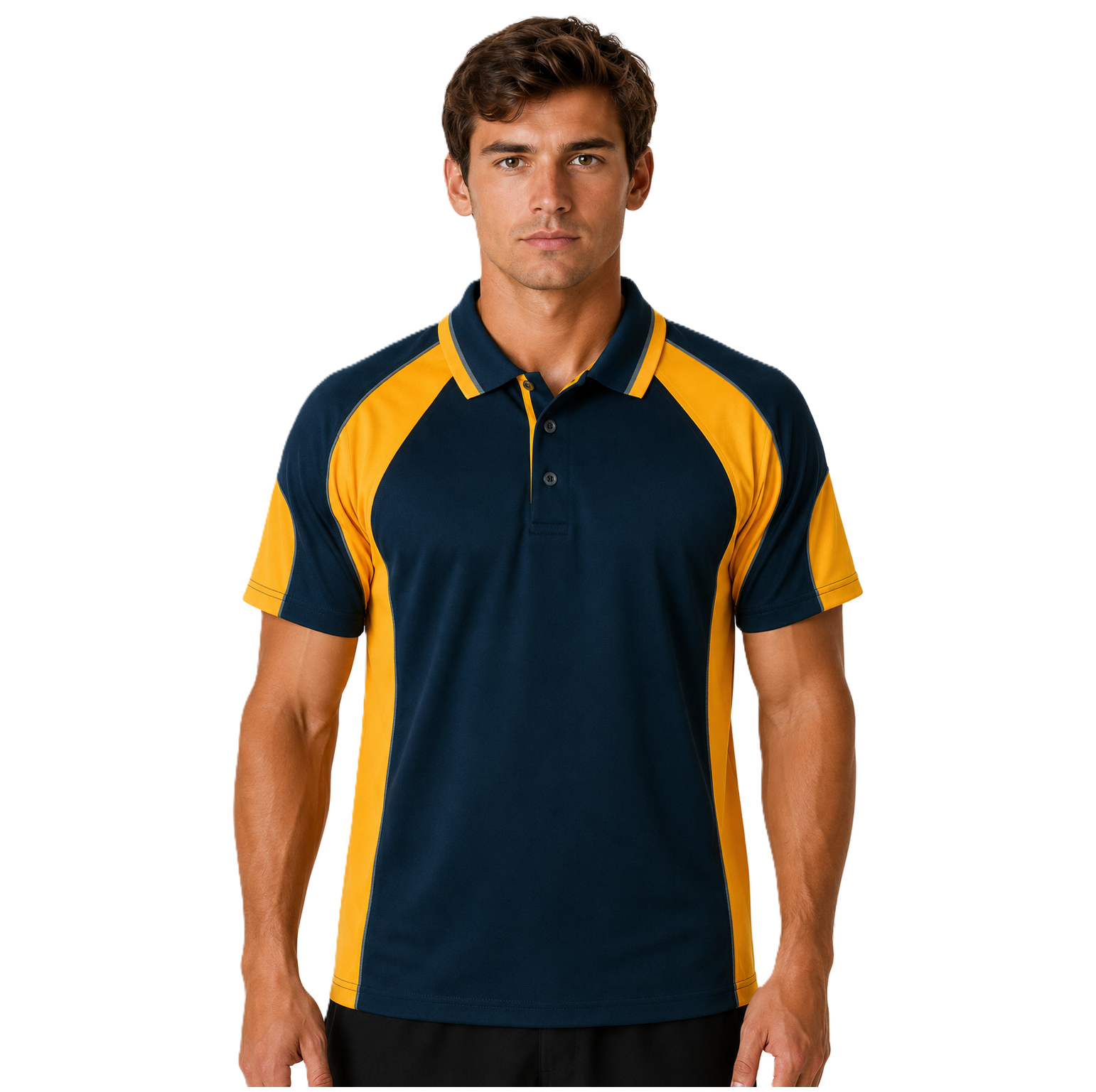 Aussie Pacific N1300 Murray Mens Polo - Navy/Gold - Lifestyle