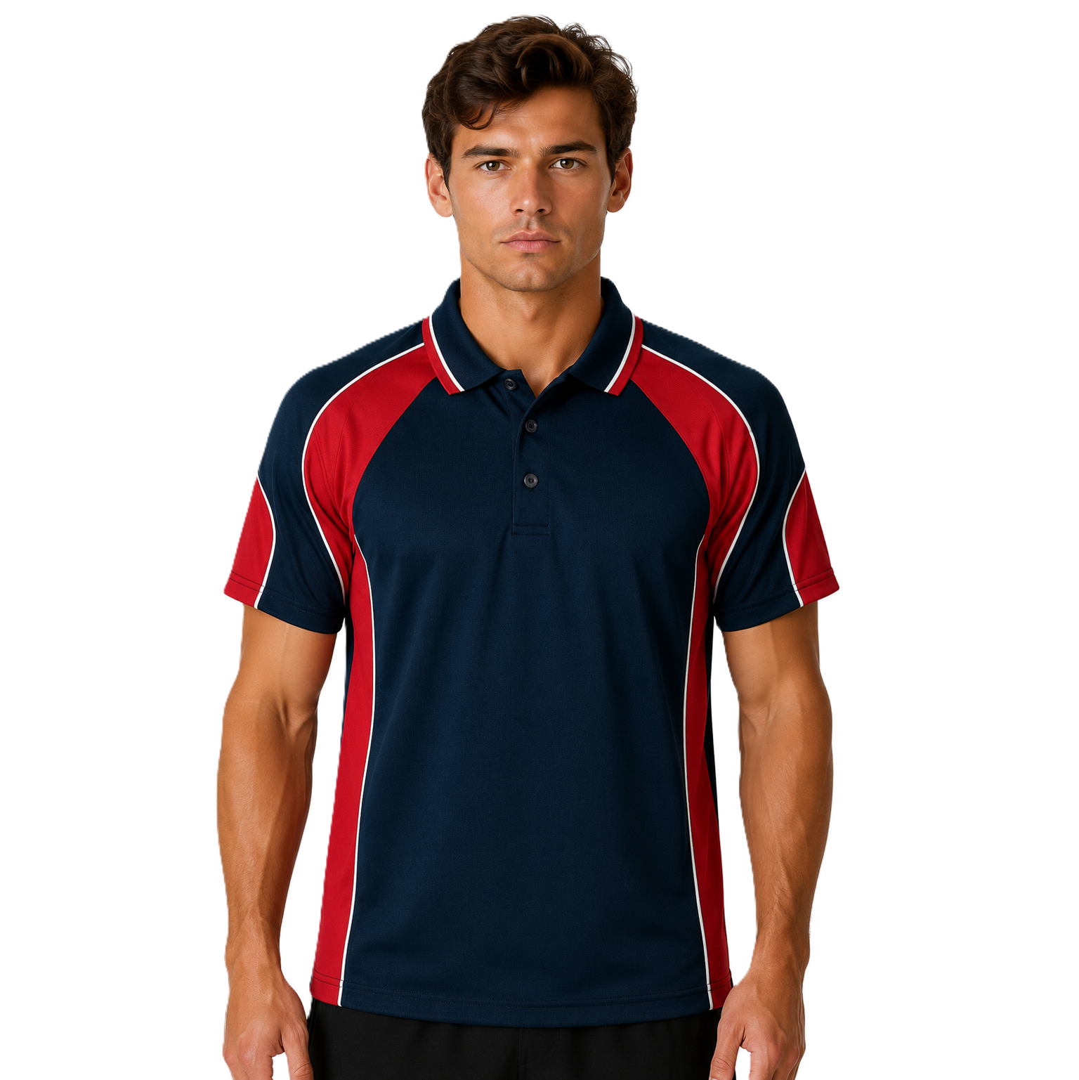 Aussie Pacific N1300 Murray Mens Polo - Navy/Red - Lifestyle