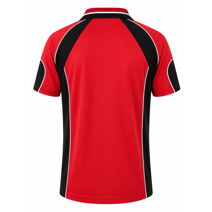 Aussie Pacific N1300 Murray Mens Polo - Red/Black - Back View