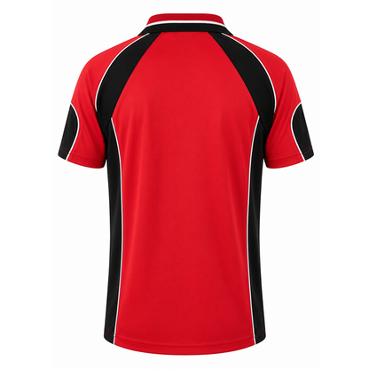 Aussie Pacific N1300 Murray Mens Polo - Red/Black - Back View