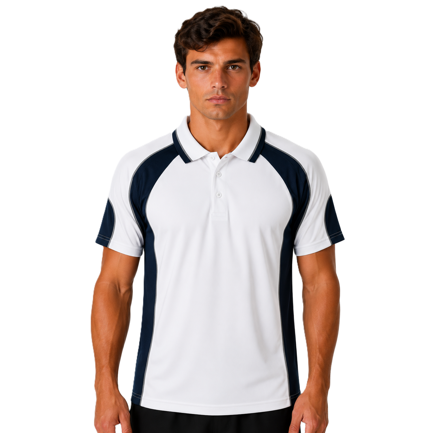 Aussie Pacific N1300 Murray Mens Polo - White/Navy - Lifestyle