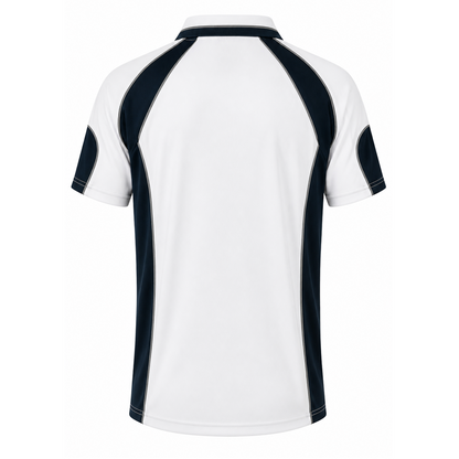 Aussie Pacific N1300 Murray Mens Polo - White/Navy - Back View