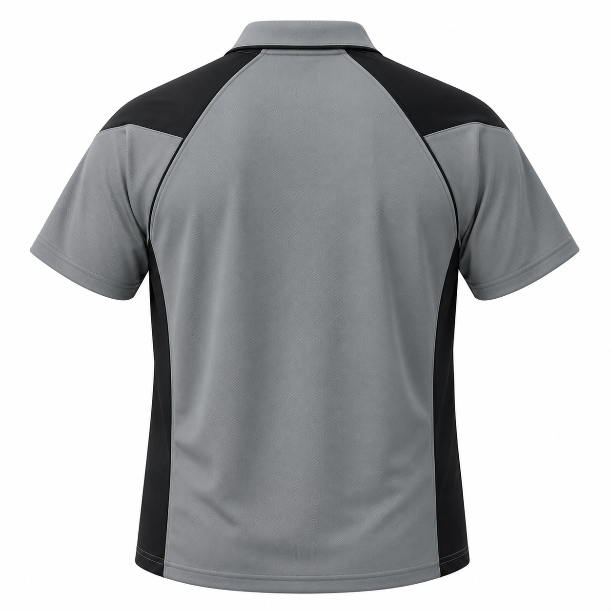Aussie Pacific N1301 Premier Mens Polo - Ash/Black - Back View