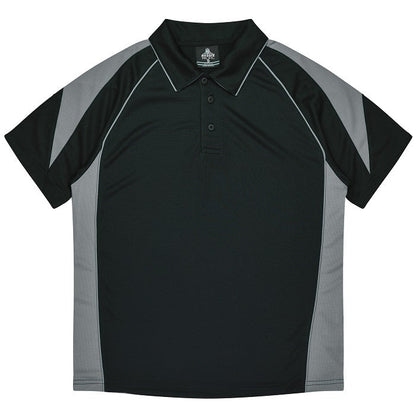 Aussie Pacific N1301 Premier Mens Polo Black/Ashe