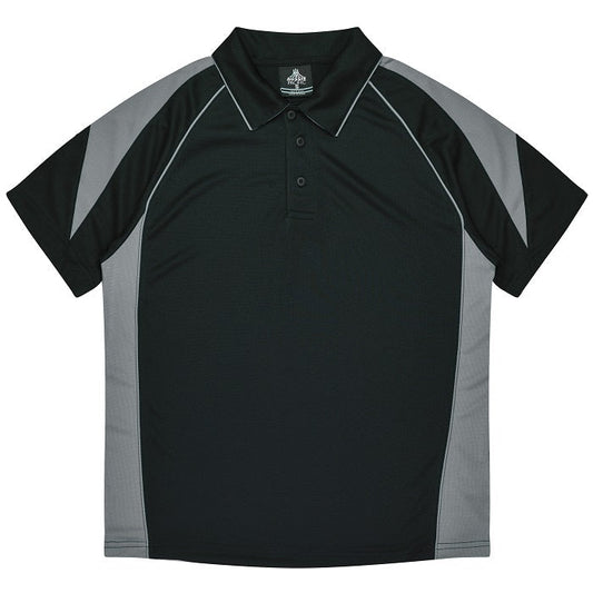 Aussie Pacific N1301 Premier Mens Polo Black/Ashe