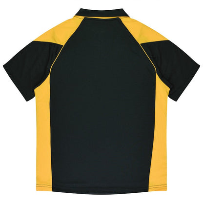 Aussie Pacific N1301 Premier Mens Polo Black/Gold