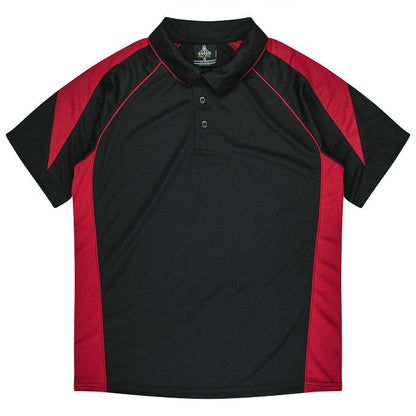 Aussie Pacific N1301 Premier Mens Polo Black/Red