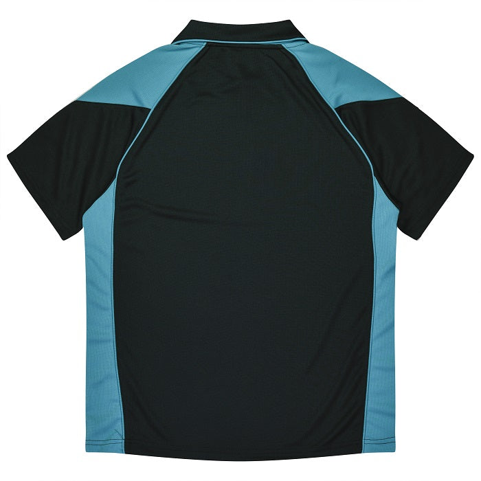 Aussie Pacific N1301 Premier Mens Polo Black/Teal