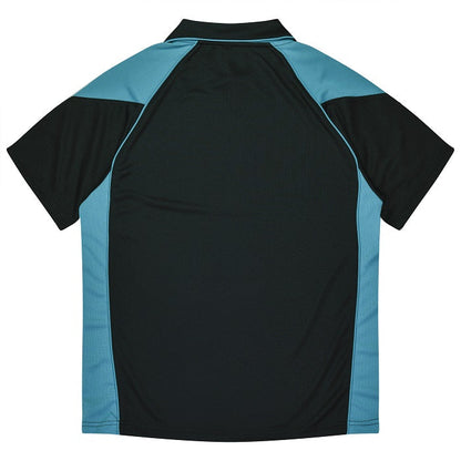 Aussie Pacific N1301 Premier Mens Polo Black/Teal