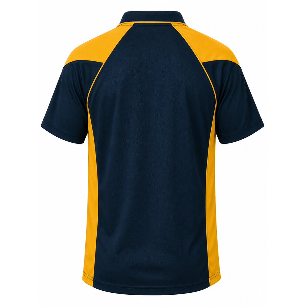 Aussie Pacific N1301 Premier Mens Polo - Navy/Gold - Back View