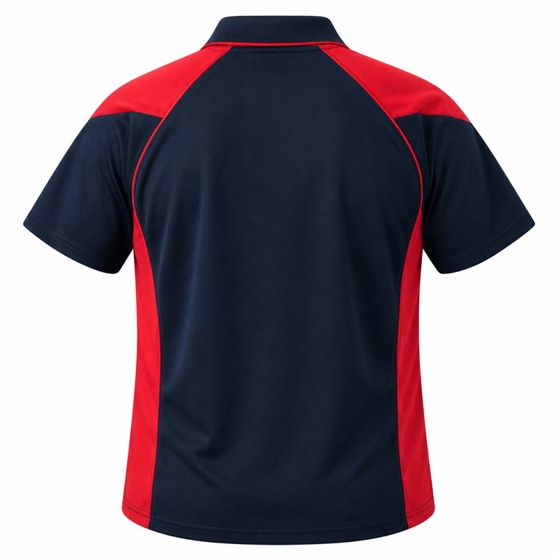 Aussie Pacific N1301 Premier Mens Polo - Navy/Red - Back View