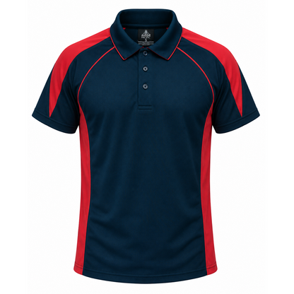 Aussie Pacific N1301 Premier Mens Polo - Navy/Red - Front View