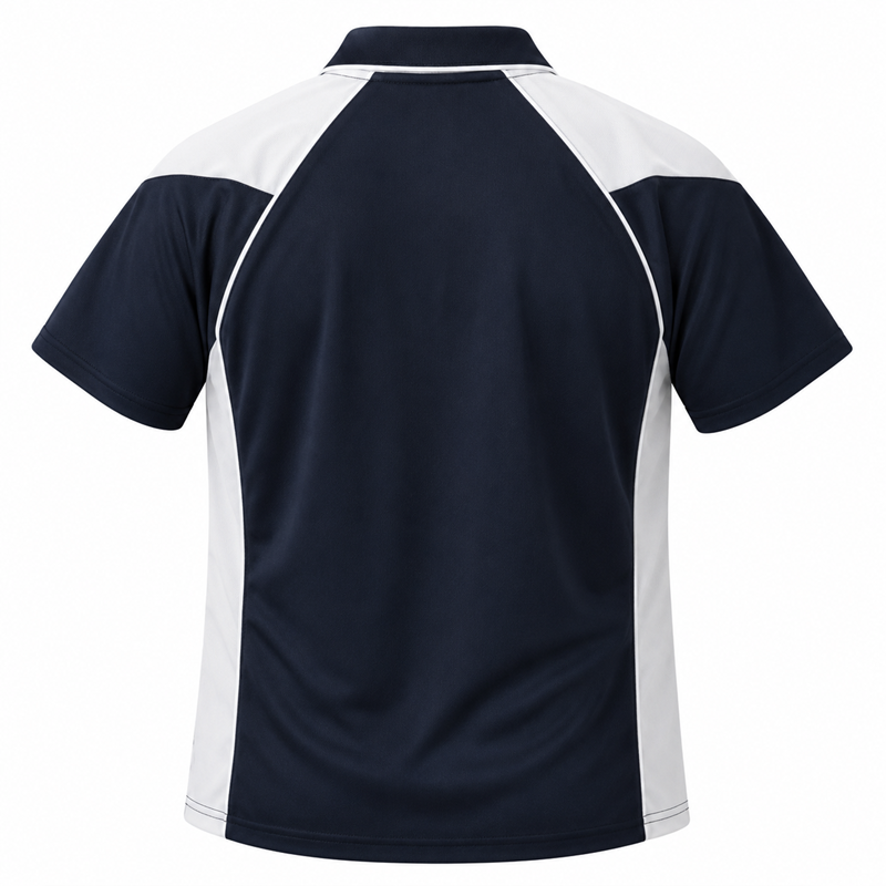 Aussie Pacific N1301 Premier Mens Polo - Navy/White - Back View