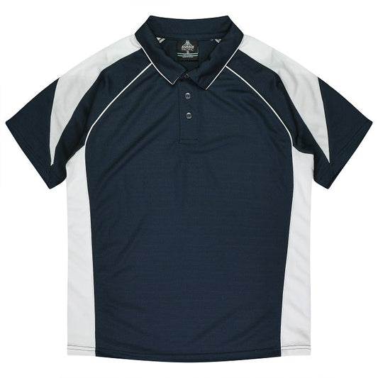 Aussie Pacific N1301 Premier Mens Polo Navy/White