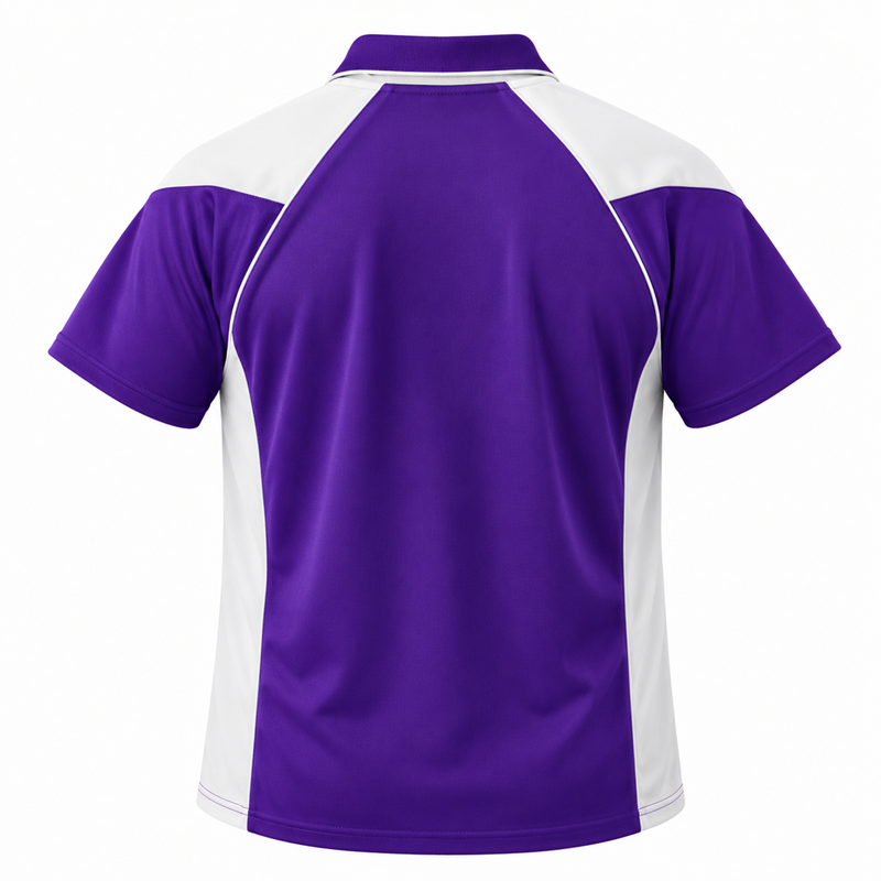 Aussie Pacific N1301 Premier Mens Polo - Purple/White - Back View