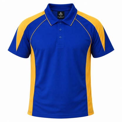 Aussie Pacific N1301 Premier Mens Polo - Royal Blue/Gold - Front View