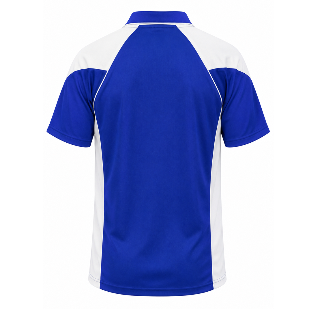 Aussie Pacific N1301 Premier Mens Polo - Royal Blue/White - Back View