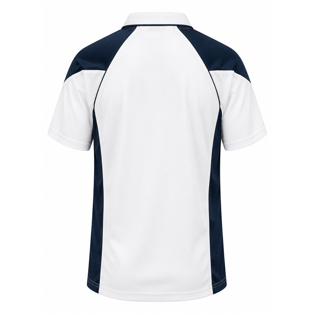Aussie Pacific N1301 Premier Mens Polo - White/Navy - Back View