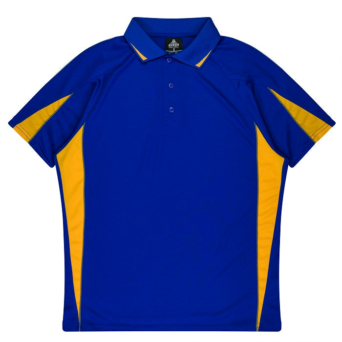 Aussie Pacific N3304 Kids Eureka Polo - Royal Blue/Gold - Front View