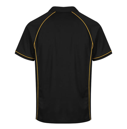 Aussie Pacific N1310 Endeavour Mens Polo Pacific Black/Gold