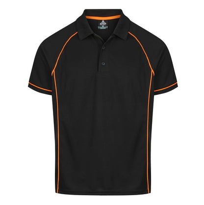 Aussie Pacific N1310 Endeavour Mens Polo Pacific Black/Orange