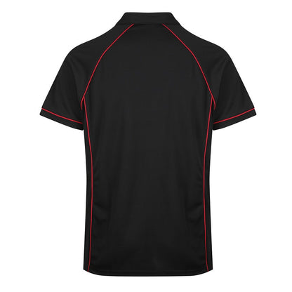 Aussie Pacific N1310 Endeavour Mens Polo Pacific Black/Red