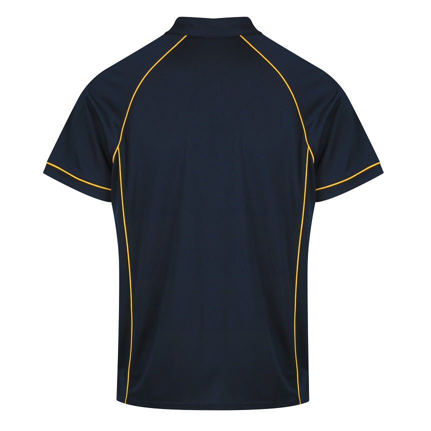 Aussie Pacific N1310 Mens Endeavour Polo - Navy/Gold - Back View