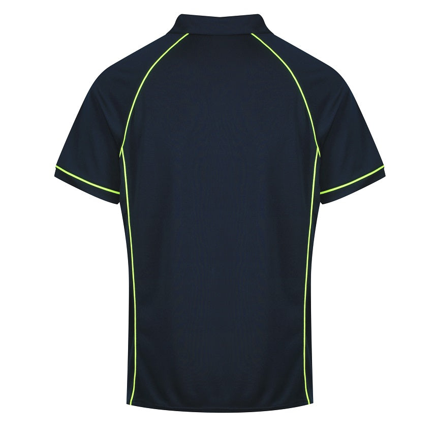 Aussie Pacific N1310 Mens Endeavour Polo - Navy/Green - Back View
