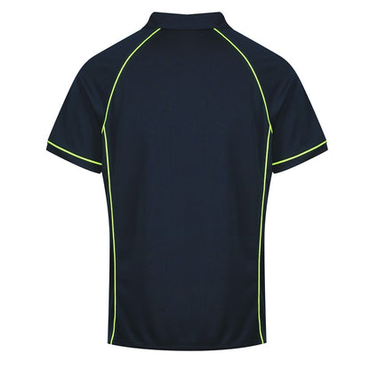 Aussie Pacific N1310 Mens Endeavour Polo - Navy/Green - Back View