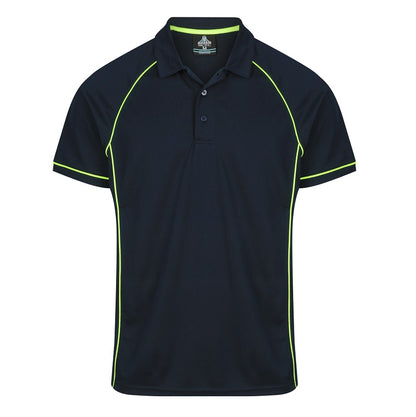 Aussie Pacific N1310 Mens Endeavour Polo - Navy/Green - Front View