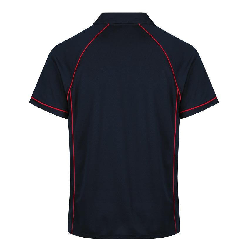 Aussie Pacific N1310 Mens Endeavour Polo - Navy/Red - Back View