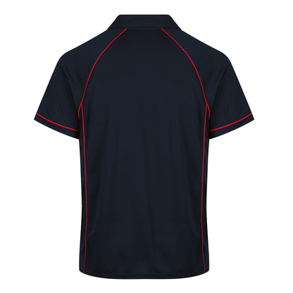 Aussie Pacific N1310 Mens Endeavour Polo - Navy/Red - Back View