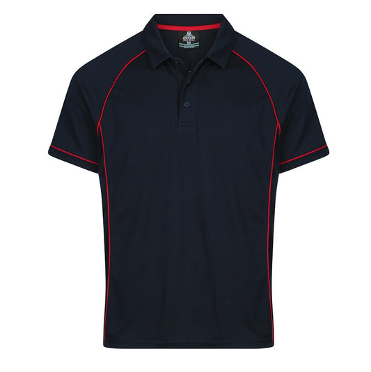 Aussie Pacific N1310 Endeavour Mens Polo Pacific Navy/Red
