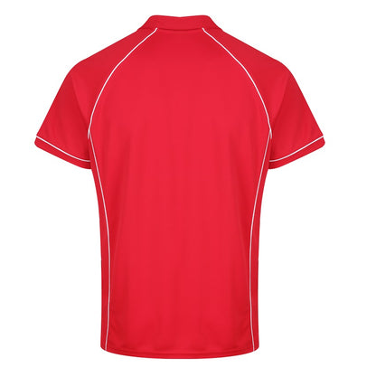 Aussie Pacific N1310 Mens Endeavour Polo - Red/White - Back View