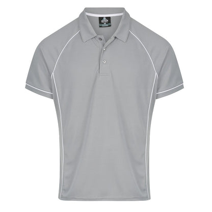 Aussie Pacific N1310 Endeavour Mens Polo Pacific Silver/White