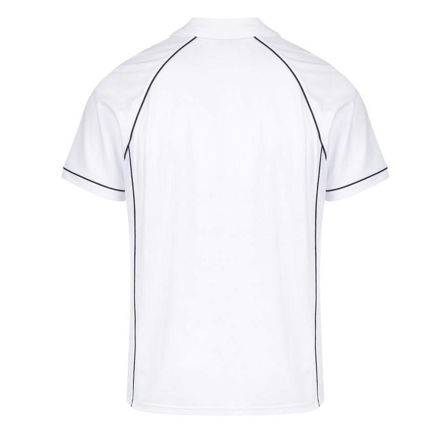 Aussie Pacific N1310 Mens Endeavour Polo - White/Navy - Back View