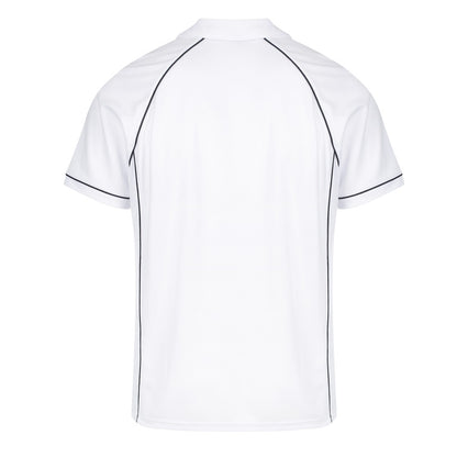 Aussie Pacific N1310 Mens Endeavour Polo - White/Navy - Back View
