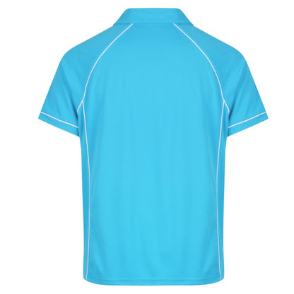 Aussie Pacific N1310 Mens Endeavour Polo - Pacific Blue/White - Back View