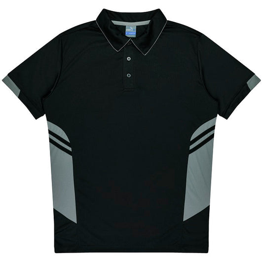 Aussie Pacific N1311 Tasman Mens Polo Black/Ashe