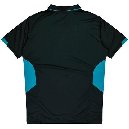 Aussie Pacific N1311 Tasman Mens Polo Black/Teal