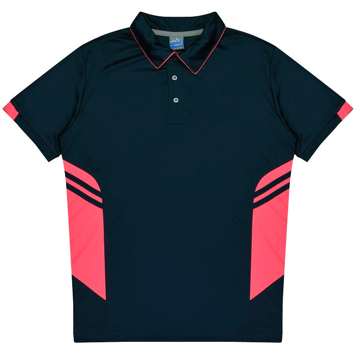 Aussie Pacific N1311 Tasman Mens Polo Navy/Neon Pink