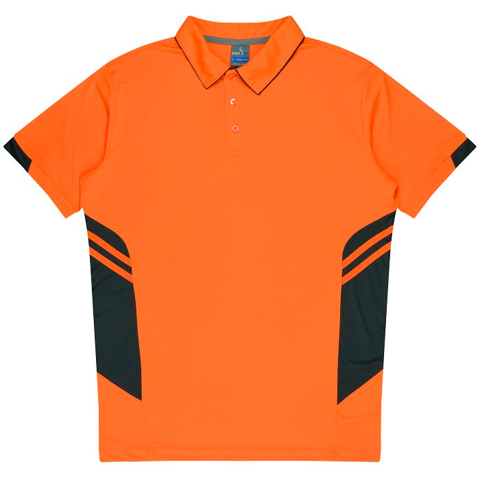 Aussie Pacific N1311 Tasman Mens Polo Neon Orange/Slate
