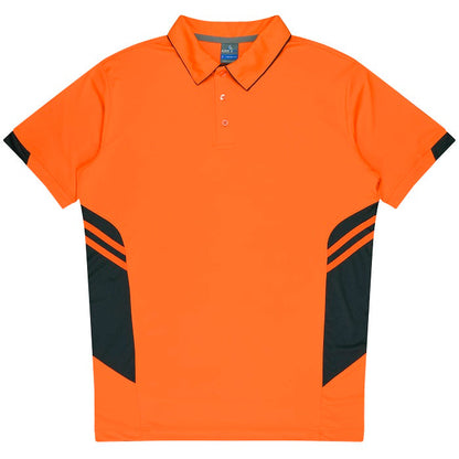 Aussie Pacific N1311 Tasman Mens Polo Neon Orange/Slate