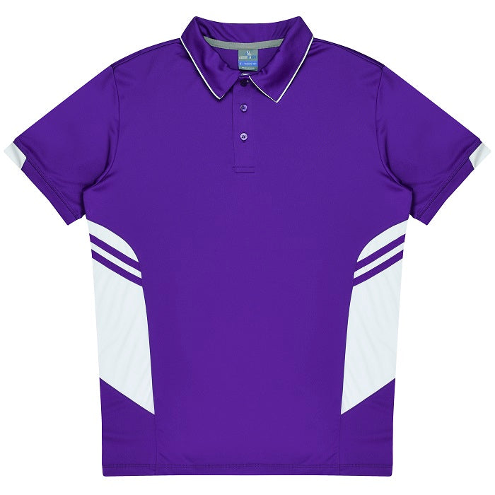 Aussie Pacific N1311 Tasman Mens Polo Purple/White